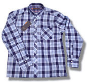 View Item Ben Sherman Classic Check Butto Down Union Fit Long Sleeve Shirt Navy Blue 